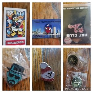 Hat pin collection. Enamel pins